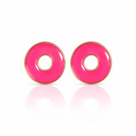Donut Ohrstecker PINK NEON