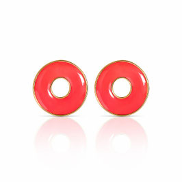 Donut Ohrstecker CORAL NEON