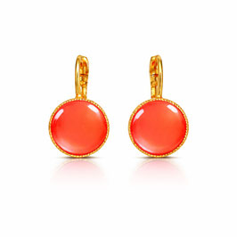 Circle Ohrhänger  Ø 10mm CORAL NEON