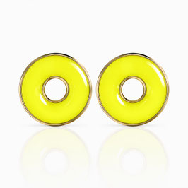 Maxi Donut Ohrstecker YELLOW NEON