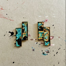 Doppelrectangular Ohrstecker "Ind. Item No2"