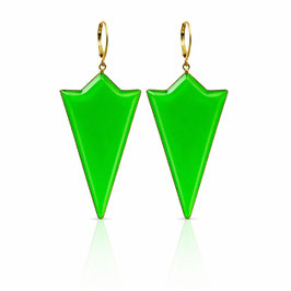 Semicircle Triangle Ohrhänger GREEN NEON