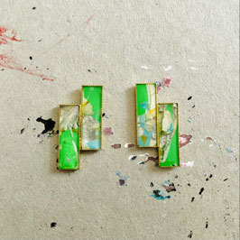 Doppelrectangular Ohrstecker "Ind. Item No1"