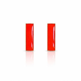 Rectangular Ohrstecker CORAL NEON