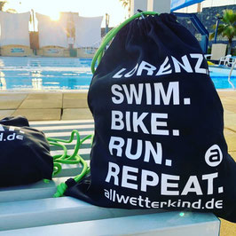 Personalisierter Beutel SWIM BIKE RUN REPEAT