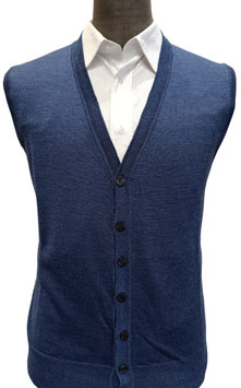 Gilet bottoni merino avion