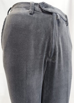 Pantalone velluto elast. V/P grigio