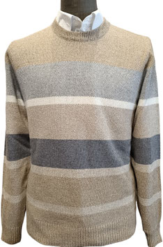 Girocollo Sir Raphael 60/40 righe beige