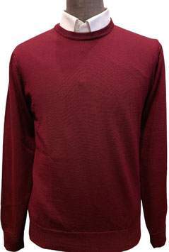 Girocollo merino bordeaux