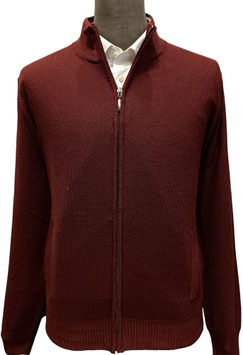 Giubbino zip Royal Marine cotone bordeaux