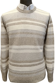 Girocollo Sporting Mare 80-20 righe beige