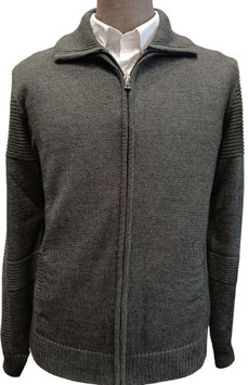 Giubbino zip Ocean lavorato grigio