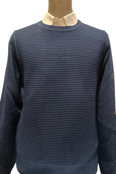 Girocollo Ocean lavorato a righe AS blu