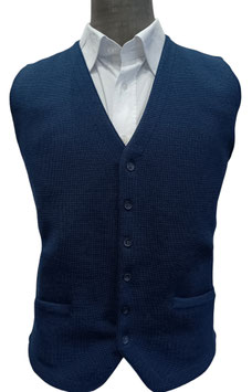 Panciotto merino blu chiaro