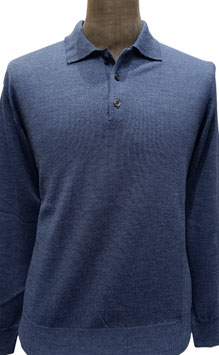 Polo bottoni merino avion