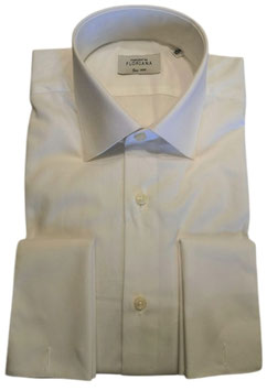 Camicia con gemelli bianco