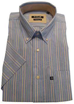 P-Club art. B-Derby M/M celeste righe beige-blu