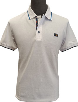 Polo bott. Granchio logo rettangolare bianco