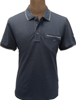 Polo bott. Granchio taschino blu