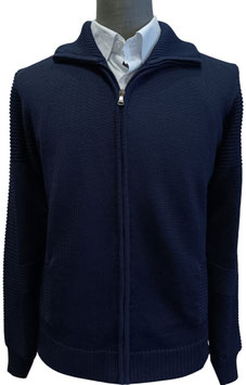 Giubbino zip Ocean lavorato blu