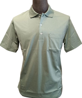 Polo NM Filo Scozia tinta unita tasca verde