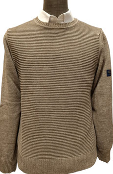 Girocollo Ocean lavorato a righe AS beige