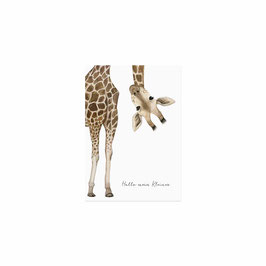 Eulenschnitt Postkarte Giraffe