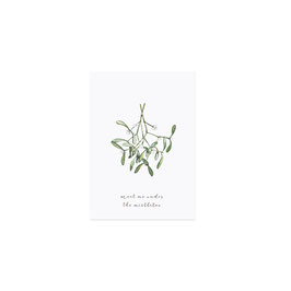 Eulenschnitt Postkarte Mistletoe