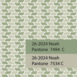 Blockprint Fabric Noah Green Beige