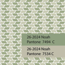 Blockprint Fabric Noah Green Beige