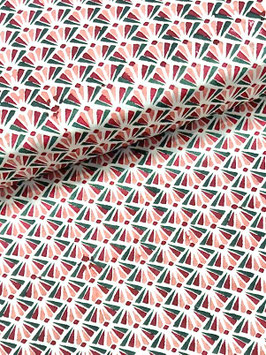 Blockprint Fabric Lily Rose