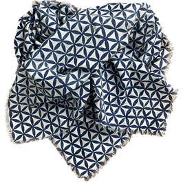 Blockprint Scarf Juna Blue