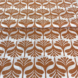 Blockprint Fabric Jinko Orange