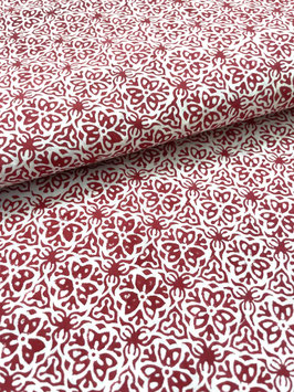 Blockprint Fabric Luna Red