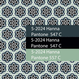 Blockprint Fabric Hanna Turquoise