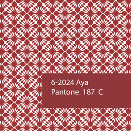Blockprint Fabric Aya Red