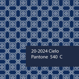 Blockprint Fabric Cielo Blue