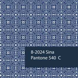 Blockprint Fabric Sina Blue