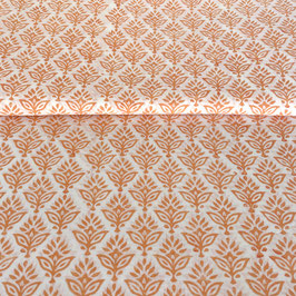 Blockprint Fabric Kala Orange