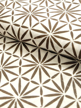 Blockprint Fabric Chara Brown