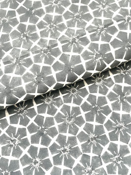 Blockprint Fabric Mavi Medium Light  Grey
