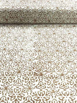 Blockprint Fabric Luna Dark Beige
