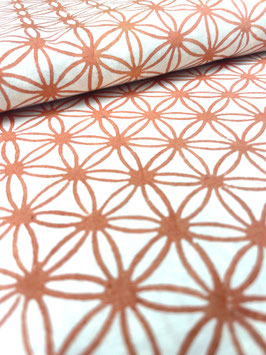 Blockprint Fabric Avalina Salmon