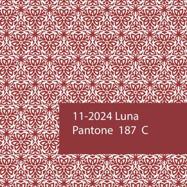 Blockprint Fabric Luna Red