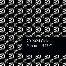 Blockprint Fabric Cielo Black