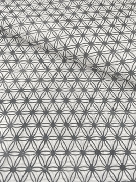Blockprint Fabric Avalina Grey