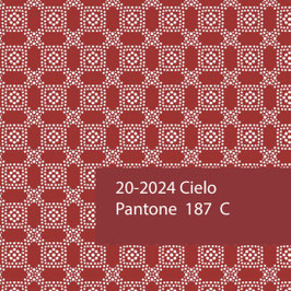 Blockprint Fabric Cielo Red