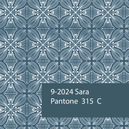 Blockprint Fabric Sara Dark Turquoise