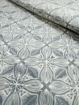 Blockprint Fabric Sara Grey