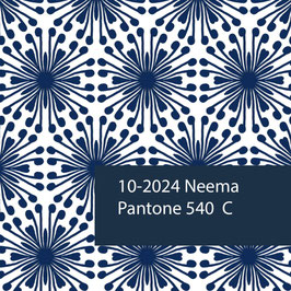 Blockprint Fabric Neema Blue